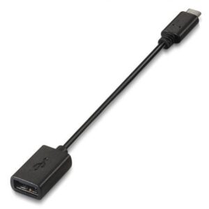 Cable USB 2.0 Aisens A107-0059/ USB Tipo-C Macho - USB Hembra/ Hasta 9W/ 625Mbps/ 15cm/ Negro - Imagen 1