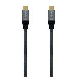 Cable USB 3.2 Tipo-C Aisens A107-0670 20GBPS 100W/ USB Tipo-C Macho - USB Tipo-C Macho/ Hasta 100W/ 2500Mbps/ 60cm/ Gris - Imagen 1