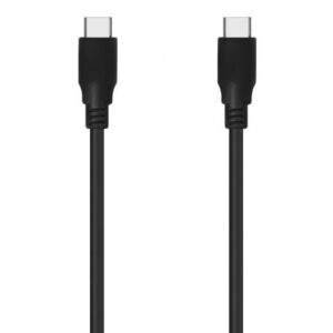 Cable USB 3.2 Tipo-C Aisens A107-0702 20GBPS 5A 100W/ USB Tipo-C Macho - USB Tipo-C Macho/ Hasta 100W/ 2500Mbps/ 1m/ Negro - Imagen 1
