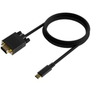Cable Conversor Aisens A109-0692/ USB Tipo-C Macho - VGA Macho/ Hasta 27W/ 1250Mbps/ 80cm/ Negro - Imagen 1