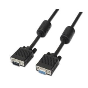 Cable SVGA Aisens A113-0079/ VGA Macho - VGA Hembra/ Hasta 3W/ 10Mbps/ 3m/ Negro - Imagen 1