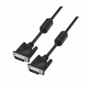 Cable DVI Aisens A117-0089/ DVI-D Macho - DVI-D Macho/ Hasta 3W/ 10Mbps/ 1.8m/ Negro - Imagen 1