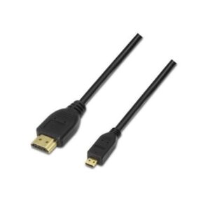 Cable Micro HDMI Aisens A119-0117/ HDMI Macho - Micro HDMI Macho/ Hasta 10W/ 720Mbps/ 1.8m/ Negro - Imagen 1