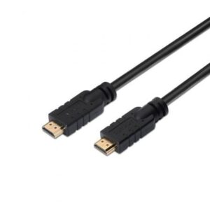 Cable HDMI 2.0 4K Aisens A120-0375/ HDMI Macho - HDMI Macho/ Hasta 10W/ 2250Mbps/ 25m/ Negro - Imagen 1