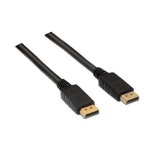 Cable DisplayPort 1.2 4K Aisens A124-0130/ DisplayPort Macho - DisplayPort Macho/ Hasta 5W/ 2300Mbps/ 3m/ Negro - Imagen 1