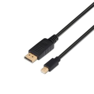 Cable Mini DisplayPort Aisens A124-0131/ DisplayPort Macho - Mini DisplayPort Macho/ Hasta 5W/ 2300Mbps/ 2m/ Negro - Imagen 1