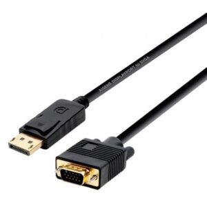 Cable Conversor Aisens A125-0365/ DisplayPort Macho - VGA Macho/ Hasta 5W/ 2300Mbps/ 2m/ Negro - Imagen 1