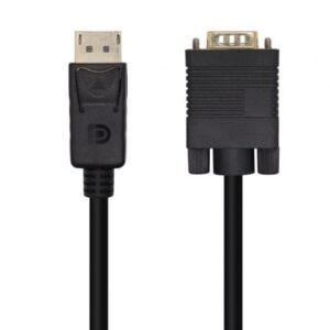 Cable Conversor Aisens A125-0462/ DisplayPort Macho - VGA Macho/ Hasta 5W/ 2300Mbps/ 3m/ Negro - Imagen 1