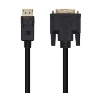 Cable Conversor Aisens A125-0463/ DisplayPort Macho - DVI Macho/ Hasta 5W/ 2300Mbps/ 3m/ Negro - Imagen 1