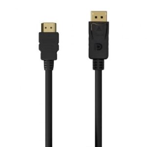 Cable Conversor Aisens A125-0551/ DisplayPort Macho - HDMI Macho/ Hasta 5W/ 2300Mbps/ 1.5m/ Negro - Imagen 1