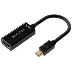 Cable Conversor Aisens A125-0643/ Mini DisplayPort Macho - HDMI Hembra/ Hasta 5W/ 2300Mbps/ 15cm/ Negro - Imagen 1