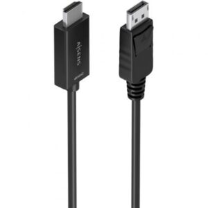 Cable Conversor Aisens A125-0893/ DisplayPort Macho - HDMI 4K Macho/ 1.5m/ Negro - Imagen 1