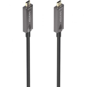 Cable USB 3.1 Tipo-C Aisens AOC A157-0883/ USB Tipo-C Macho - USB Tipo-C Macho/ Hasta 60W/ 10Gbps/ 15m/ Negro - Imagen 1