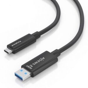 Cable USB 3.2 Tipo-C AOC Aisens A157-0927/ USB Tipo-C Macho - USB Macho/ 10Gbps/ 40m/ Negro - Imagen 1