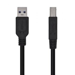 Cable USB 3.0 Impresora Aisens A105-0444/ USB Tipo-B Macho - USB Macho/ 2m/ Negro - Imagen 1