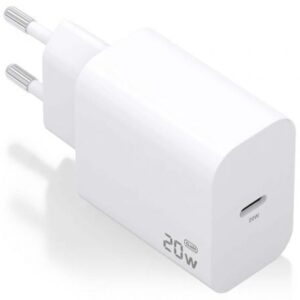 Cargador de Pared GaN Aisens A110-0938/ 1xUSB Tipo-C/ 20W/ Blanco - Imagen 1