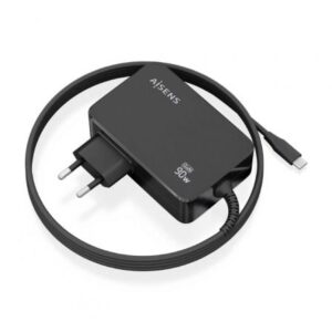 Cargador de Pared GaN Aisens ASCH-1PD90WL034-BK/ 1xUSB Tipo-C + Cable 1.8m/ 90W - Imagen 1