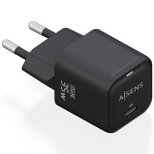 Cargador de Pared GaN Aisens ASCH-35W1P023-BK/ 1xUSB Tipo-C/ 35W - Imagen 1