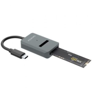Dock USB Tipo-C para SSD M2 SATA/NVMe Aisens ASUC-M2D012-GR/ Gris - Imagen 1