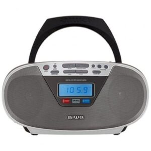 Radio CD Aiwa BoomBox BBTU-400SL/ 6W/ con Cable/ a Pilas/ Plateada - Imagen 1