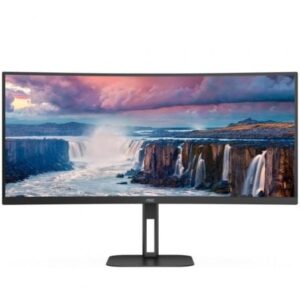 Monitor Profesional Ultraparonámico Curvo AOC CU34V5C/BK 34'/ WQHD/ Multimedia/ Negro