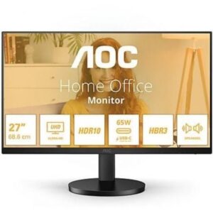 Monitor Profesional AOC U27B3CF 27'/ 4K/ Multimedia/ Regulable en altura/ Negro - Imagen 1