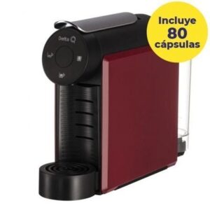 Cafetera de Cápsulas Delta Mini Qool/ Roja + 80 cápsulas QALIDUS - Imagen 1