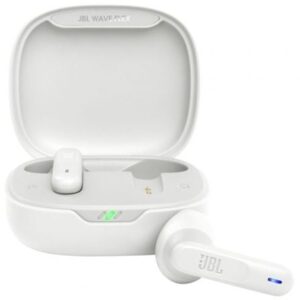 Auriculares Bluetooth JBL Wave Flex con estuche de carga/ Autonomía 8h/ Blancos