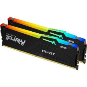 Memoria RAM Kingston FURY Beast RGB 2 x 16GB/ DDR5/ 5600MHz/ 1.25V/ CL36/ DIMM - Imagen 1