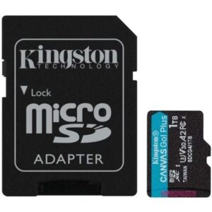 Tarjeta de Memoria Kingston CANVAS Go! Plus 1TB microSD XC con Adaptador/ Clase 10/ 200MBs