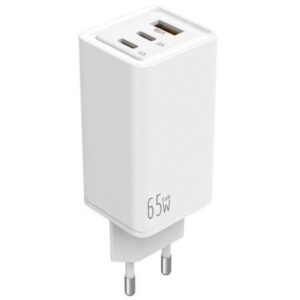 Cargador de Pared GaN Leotec LECSPH65W3W/ 2xUSB Tipo-C/ 1xUSB/ 65W - Imagen 1