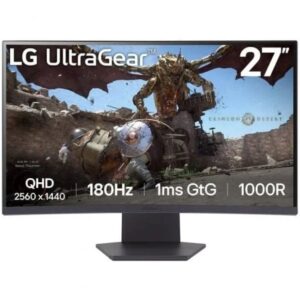 Monitor Gaming Curvo LG UltraGear 27GS60QC-B 27'/ QHD/ 1ms/ 180Hz/ VA/ Negro - Imagen 1