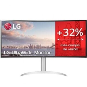 Monitor Profesional Ultrapanorámico LG UltraWide 34WQ650-W 34'/ WFHD/ Multimedia/ Regulable en Altura/ Plata y Blanco - Imagen 1