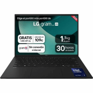 Portátil LG Gram 14ZD90T-G.AX78B Intel Core Ultra 7-255H/ 16GB/ 1TB SSD/ 14'/ Sin Sistema Operativo - Imagen 1