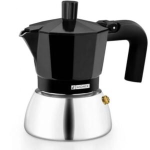 Cafetera Italiana Monix Induction Inox M863003/ 3 Tazas/ Negra - Imagen 1