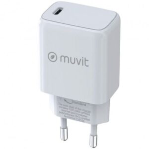 Cargador de Pared Muvit For Change MCACC0012/ 1xUSB Tipo-C/ 20W - Imagen 1