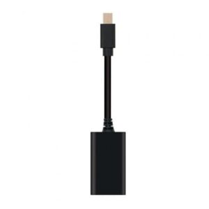 Conversor Nanocable 10.16.0102/ Mini DisplayPort Macho - HDMI Hembra/ 15cm/ Negro - Imagen 1