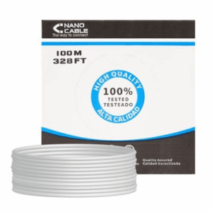 Bobina de Cable RJ45 UTP Nanocable 10.20.0502 Cat.6/ 100m/ Gris - Imagen 1