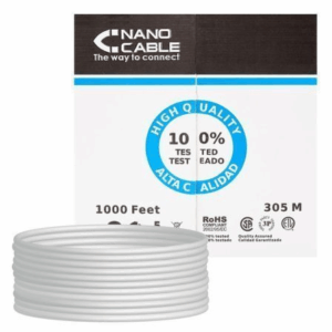 Bobina de Cable RJ45 FTP Nanocable 10.20.0704 Cat.5e/ 305m/ Gris - Imagen 1
