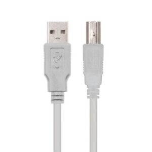 Cable USB 2.0 Impresora Nanocable 10.01.0104/ USB Tipo-B Macho - USB Macho/ 3m/ Beige - Imagen 1