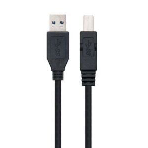 Cable USB 3.0 Impresora Nanocable 10.01.0802-BK/ USB Tipo-B Macho - USB Macho/ 2m/ Negro - Imagen 1