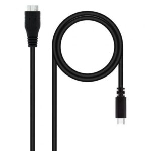 Cable USB 3.0 Tipo-C Nanocable 10.01.1201-BK/ USB Tipo-C Macho - MicroUSB Macho/ 1m/ Negro - Imagen 1