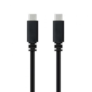 Cable USB 2.0 Tipo-C Nanocable 10.01.2301-L150/ USB Tipo-C Macho - USB Tipo-C Macho/ 480Mbps/ 1.5m/ Negro - Imagen 1