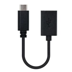 Cable USB 2.0 Tipo-C Nanocable 10.01.2400/ USB Tipo-C Macho - USB Hembra/ 15cm/ Negro - Imagen 1