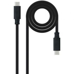 Cable USB 3.2 Tipo-C Nanocable 10.01.4103/ USB Tipo-C Macho - USB Tipo-C Macho/ Hasta 100W/ 20Gbps/ 3m/ Negro - Imagen 1