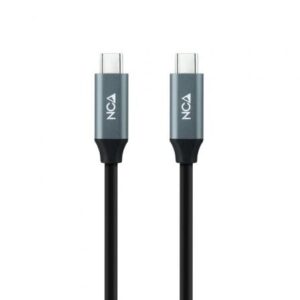 Cable USB 3.2 Tipo-C Nanocable 10.01.4301 5A 100W/ USB Tipo-C Macho - USB Tipo-C Macho/ 1m/ Gris y Negro - Imagen 1