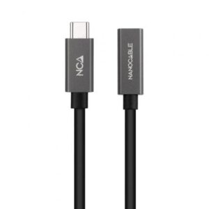 Cable Alargador USB 3.2 Nanocable 10.01.4401/ USB Tipo-C Macho - USB Tipo-C Hembra/ 1m/ Negro - Imagen 1