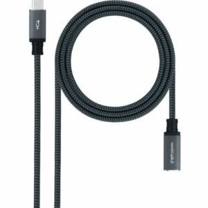 Cable Alargador USB Tipo-C 3.2 Nanocable 10.01.4501-L150-COMB/ USB Tipo-C Macho - USB Tipo-C Hembra/ 1.5m/ Negro - Imagen 1