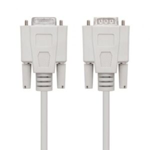 Cable Serie RS232 Nanocable 10.14.0203/ DB9 Macho - DB9 Hembra/ 3m/ Beige - Imagen 1