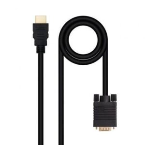 Cable Conversor Nanocable 10.15.4348/ HDMI Macho - VGA Macho/ 1.8m/ Negro - Imagen 1